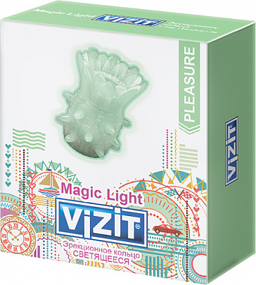 Кольцо эрекционное VIZIT Pleasure Magic Light Светящееся