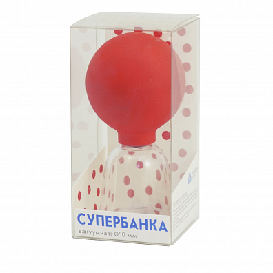 Супербанка вакуумная для массажа красная, Ø 50 мм  {{en: Vacuum cup "SuperCup RED"}}